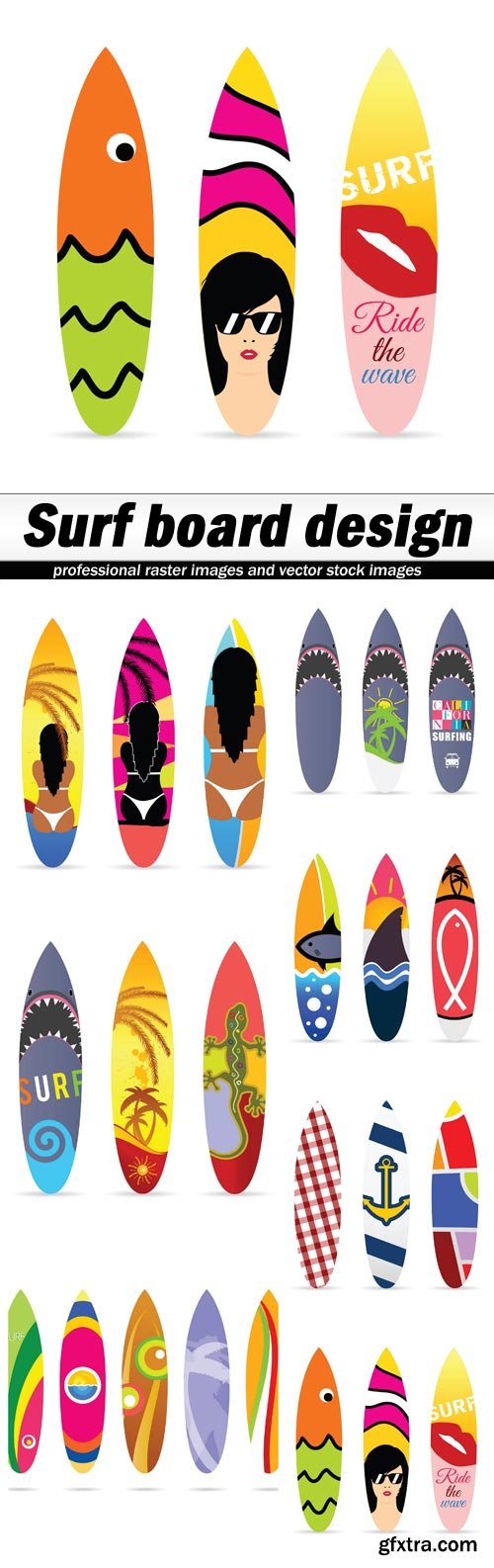 Surf board design - 7 EPS