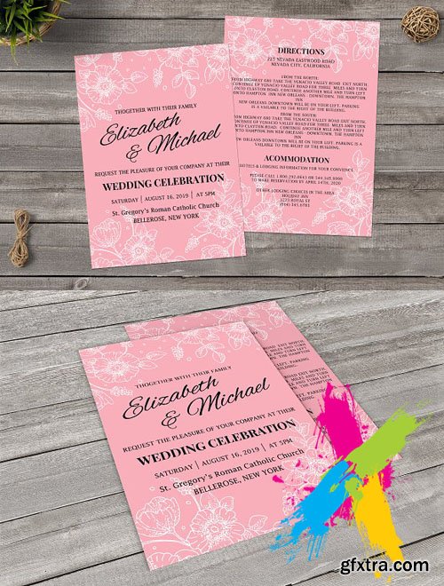 CM - Flowers Wedding Invitation 1266638