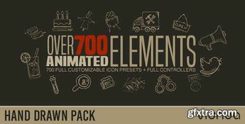 Videohive Hand Drawn Elements Pack 17449750