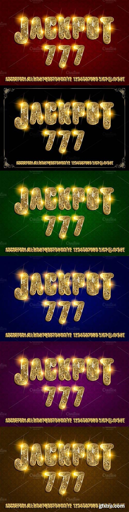 CM - Jackpot. Golden glowing alphabet set 1172668