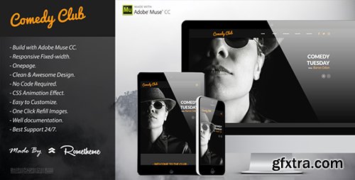 ThemeForest Comedy Club - Entertainment Club Muse Template 11369897