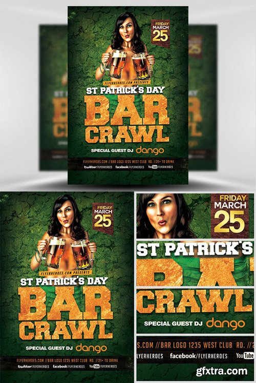 St. Patricks’s Day Bar Crawl Flyer Template