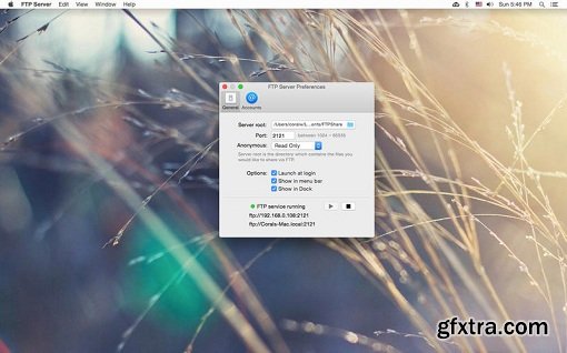 FTP Server 1.2.1 (Mac OS X)