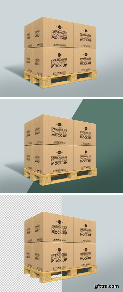 Cardboard Box Packaging Mockup