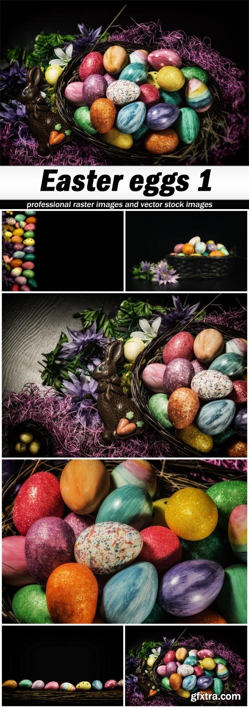 Easter eggs 1 - 6 UHQ JPEG