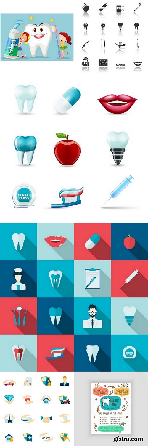 Dental vector care background design Premium Vector
