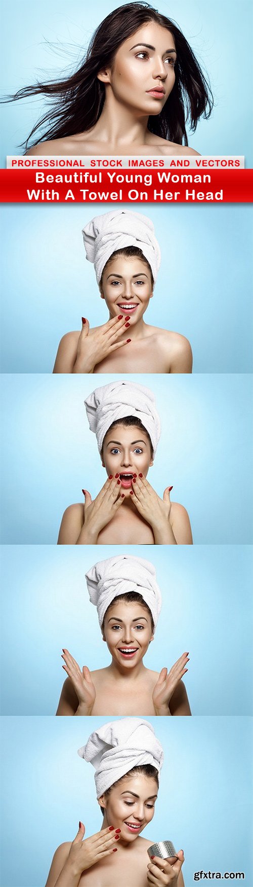 Beautiful Young Woman With A Towel On Her Head - 5 UHQ JPEG
