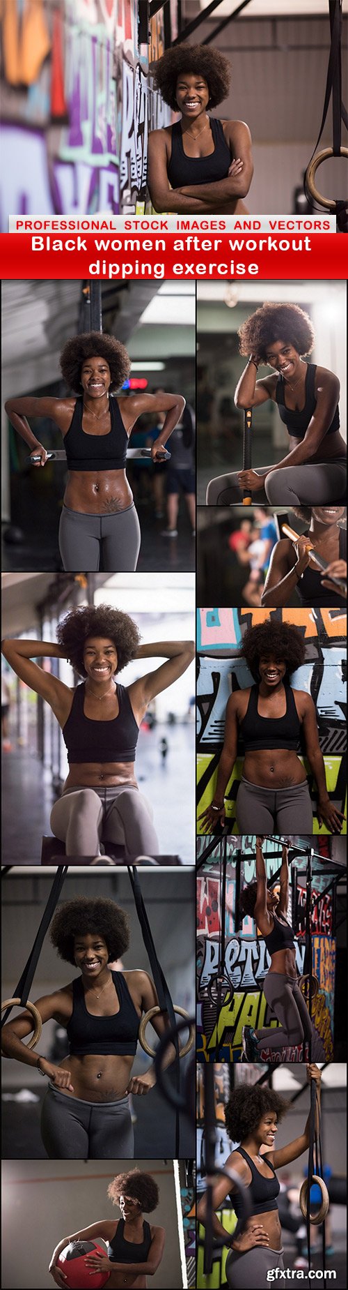 Black women after workout dipping exercise - 10 UHQ JPEG