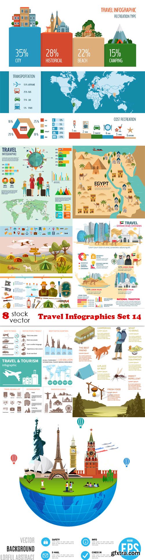 Vectors - Travel Infographics Set 14