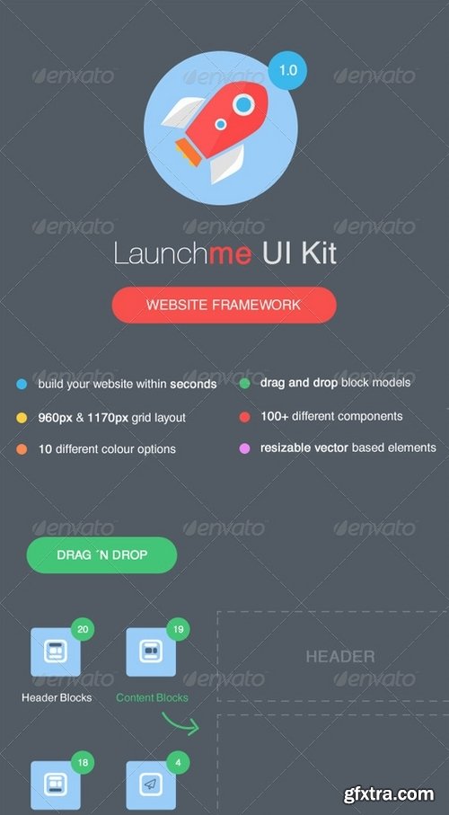 GraphicRiver - Launchme Website Wireframe UI Kit 7386364