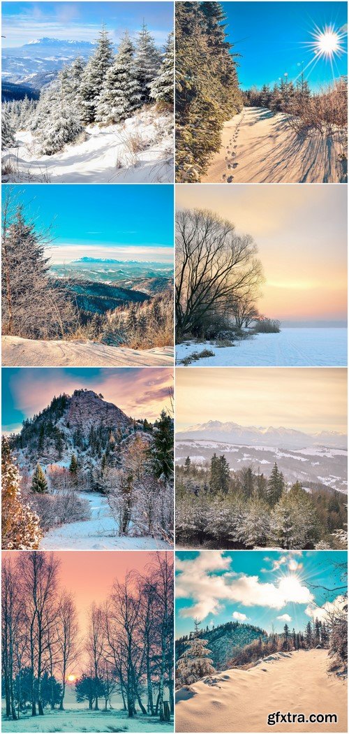 Winter mountain landscape 8X JPEG