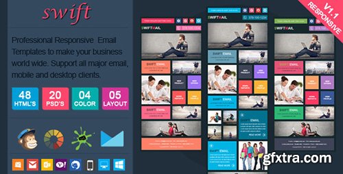 ThemeForest - Swift v1.0 - Elegant Responsive Email Template - 6605139