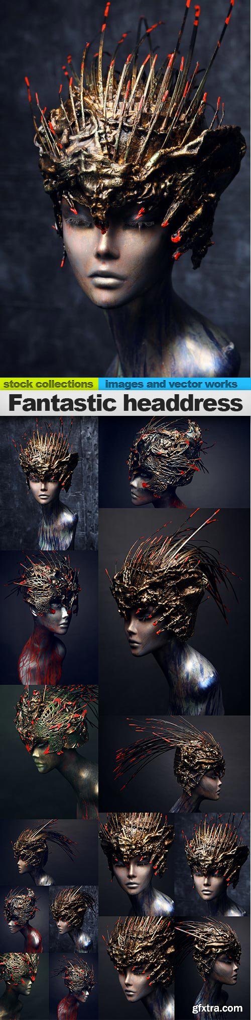 Fantastic headdress, 15 x UHQ JPEG
