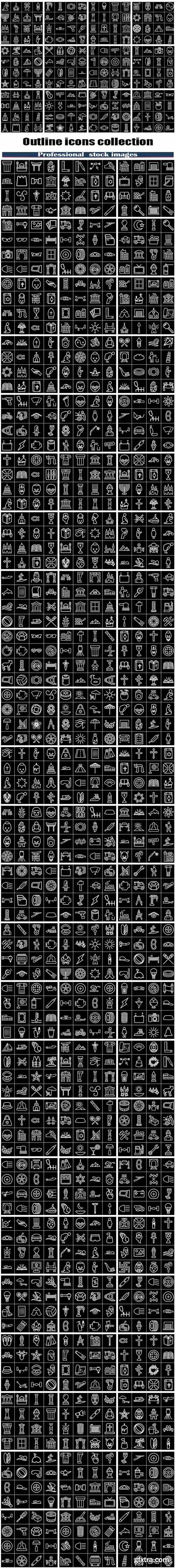 Outline icons collection