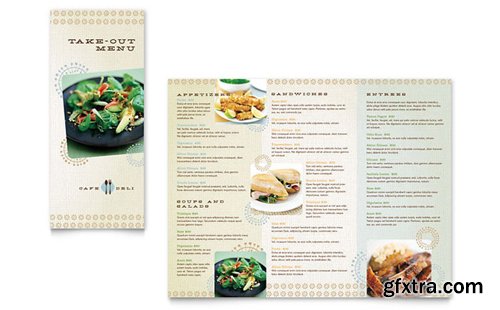 Cafe Deli Take-out Brochure Template - $99