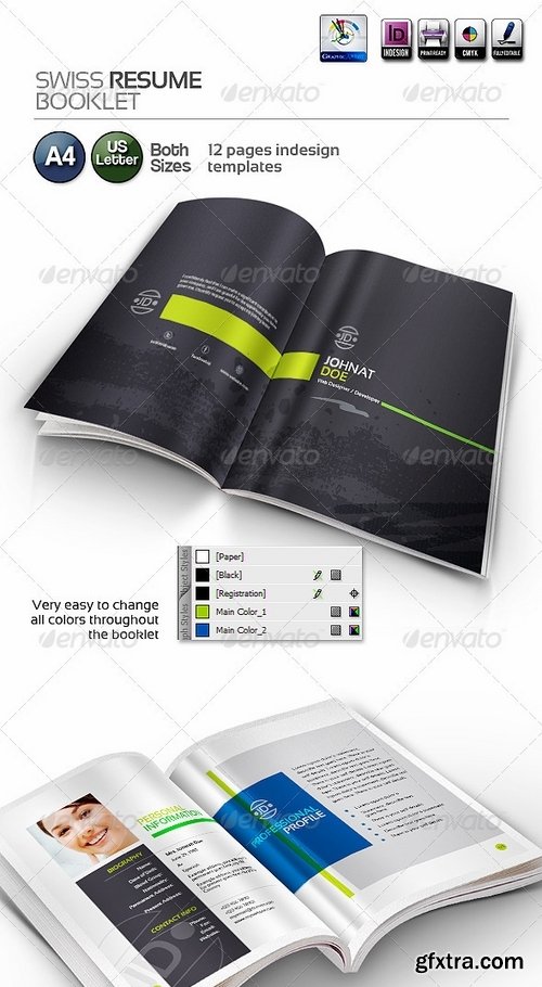 GraphicRiver - Swiss Resume Booklet 3764058