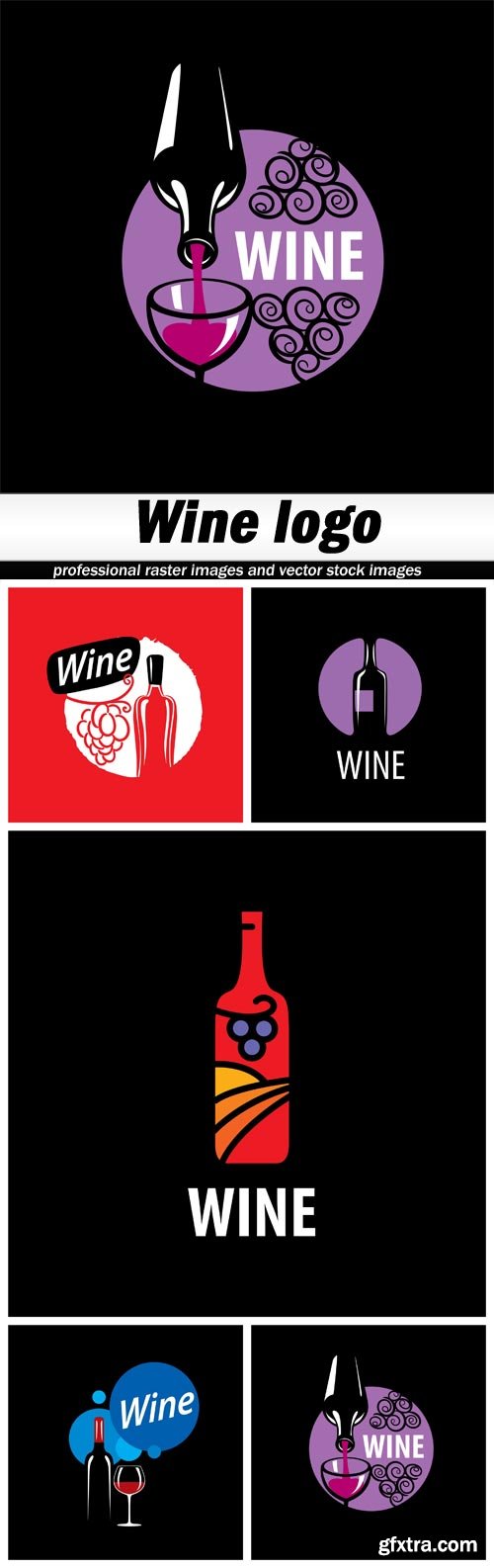 Wine logo - 5 EPS