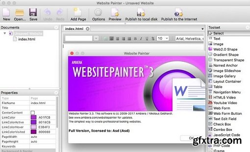 Ambiera WebsitePainter 3.4 Multilingual (Mac OS X)