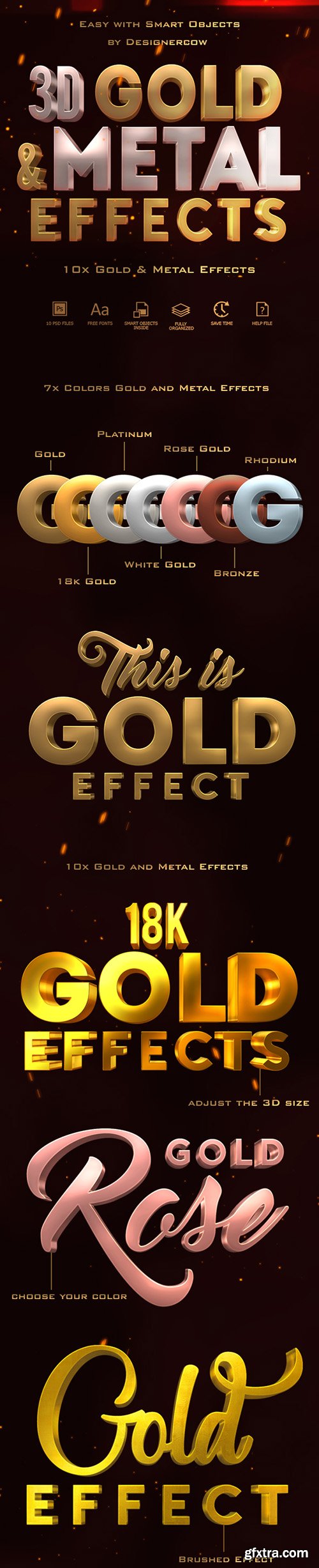 Graphicriver 3D Gold and Metal Effects 19406450
