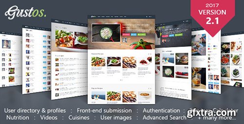 ThemeForest - Gustos v2.1.2 - Community-Driven Recipes WordPress Theme - 10408604