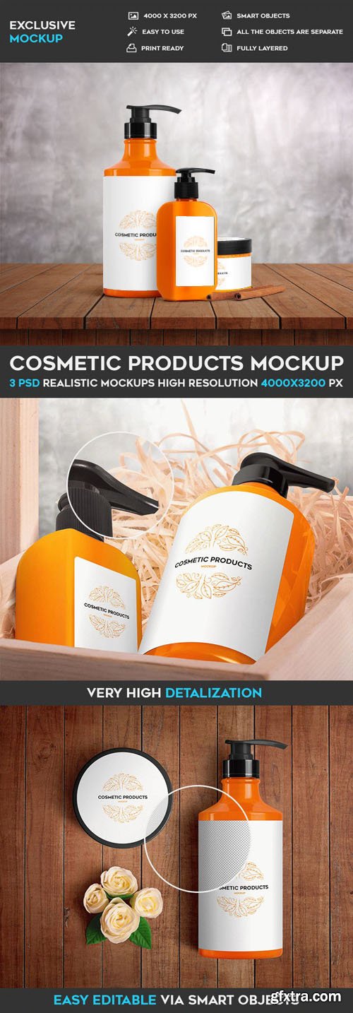 Cosmetic Products PSD Mockup Templates
