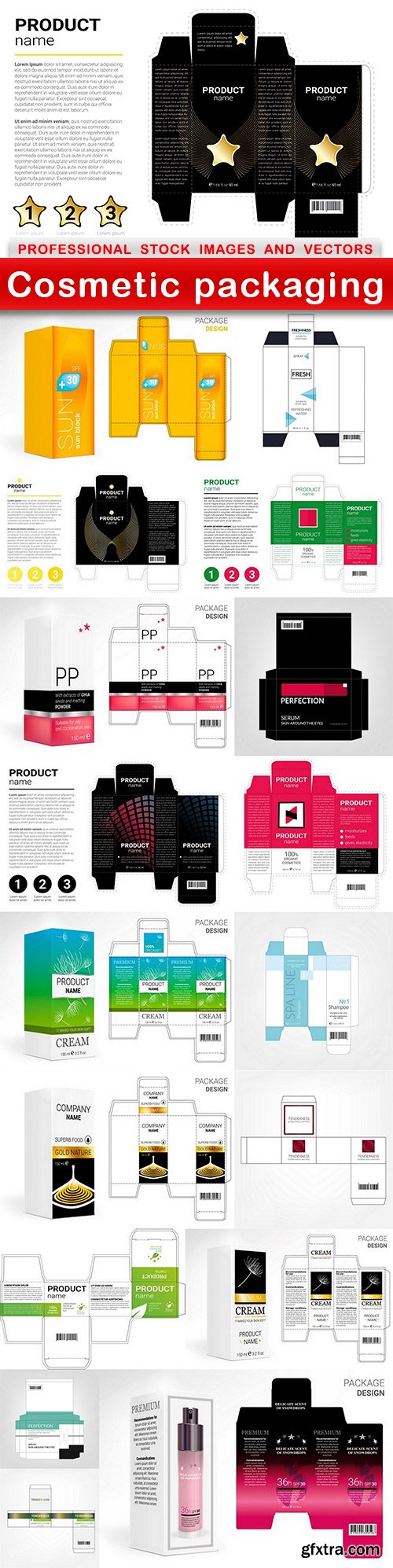 Cosmetic packaging - 18 EPS