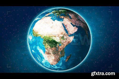 Realistic Planet Earth Stock Motion Graphics