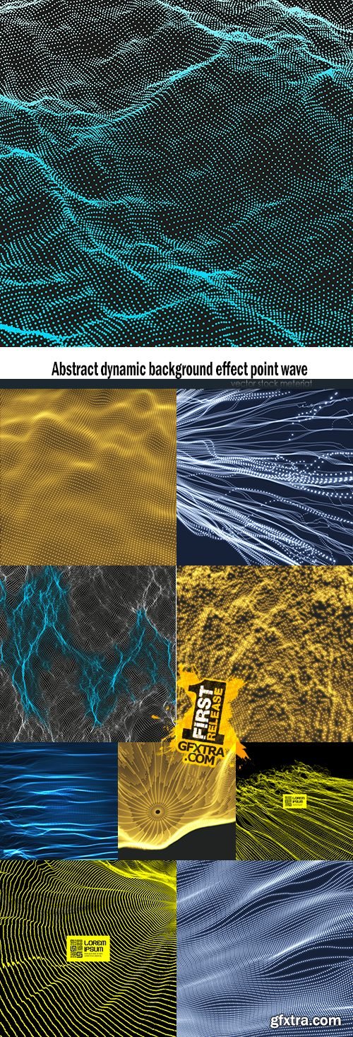 Abstract dynamic background effect point wave