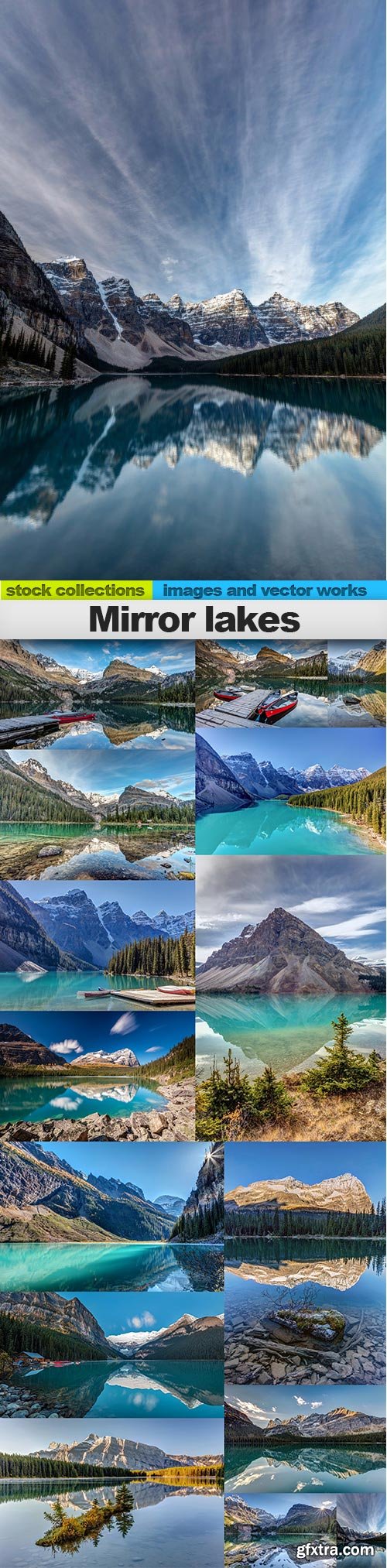 Mirror lakes, 15 x UHQ JPEG