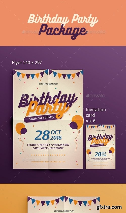 GraphicRiver - Birthday Flyer + Invitation 16167221