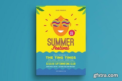 GraphicRiver - Summer festival flyer 15349110