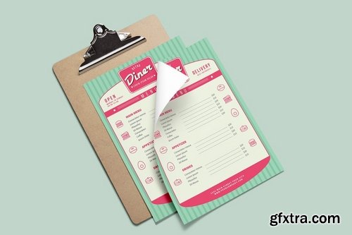 GraphicRiver - Retro Diner Menu 13160109