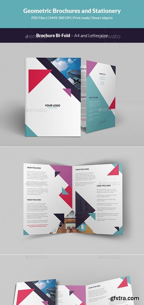 GraphicRiver - Geometric Brochures and Stationery 12451024