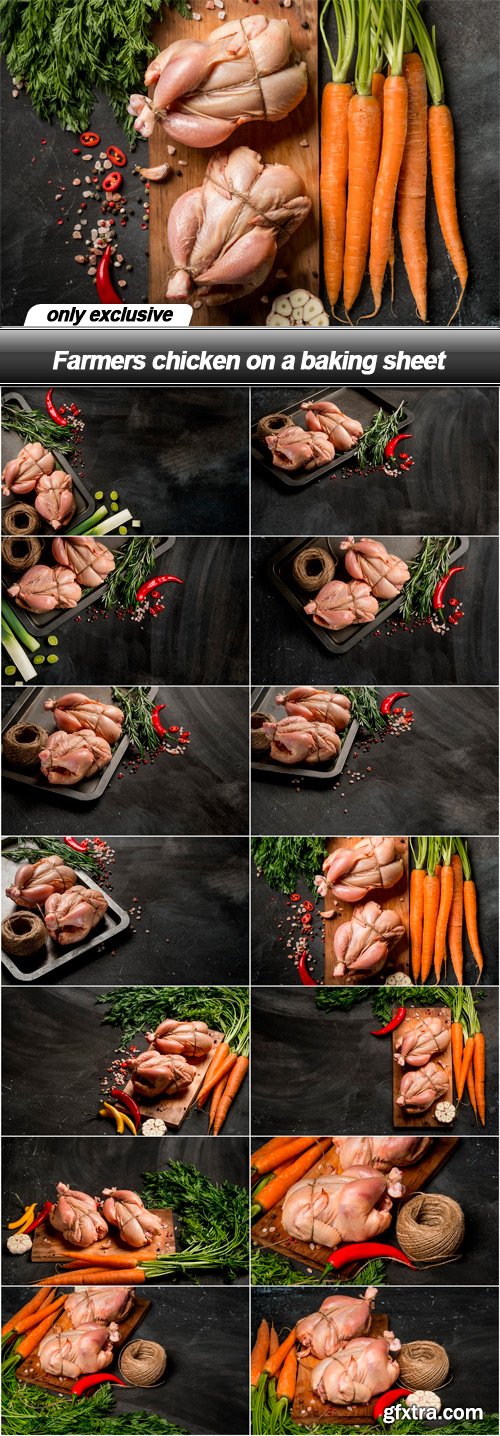 Farmers chicken on a baking sheet - 14 UHQ JPEG