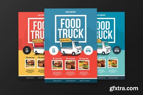 GraphicRiver - Flyer Food Truck 13513701