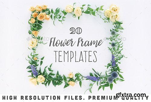 GraphicRiver 20 Flower Frame Templates 19448246