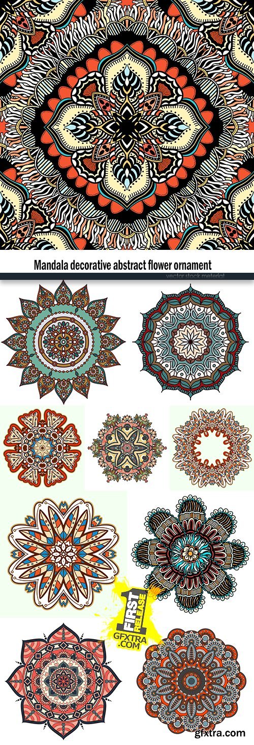 Mandala decorative abstract flower ornament