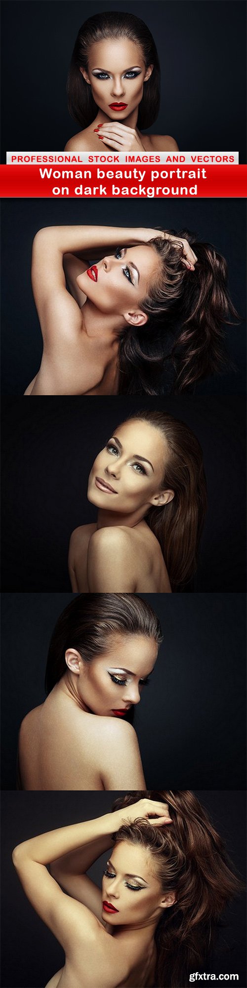 Woman beauty portrait on dark background - 5 UHQ JPEG