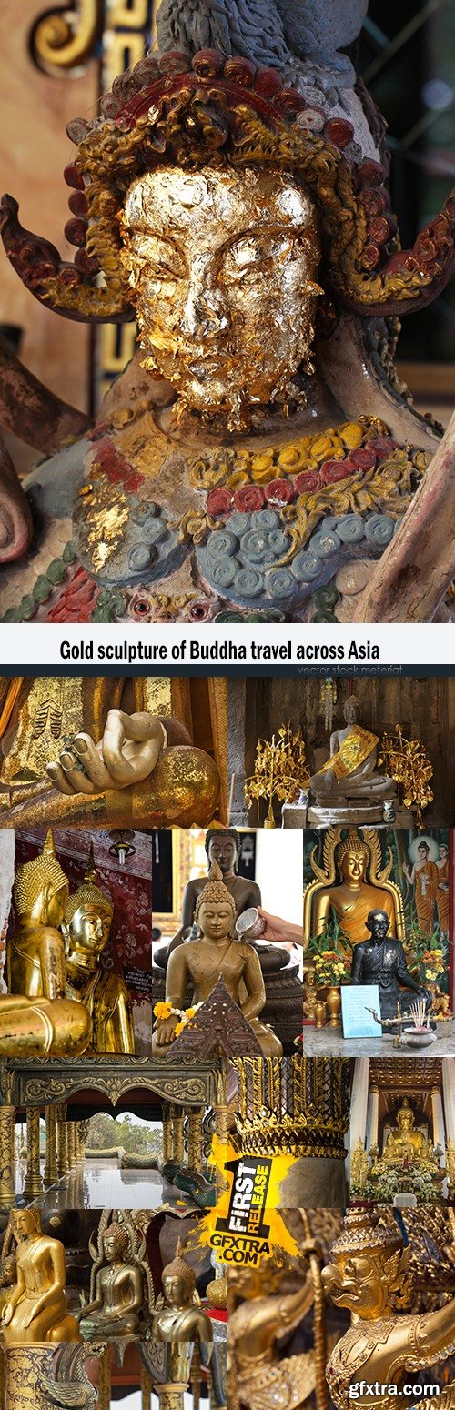 Gold sculpture of Buddha travel across Asia