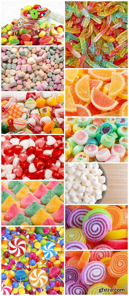 Colorful sweet jelly candies 12X JPEG