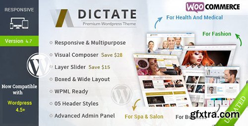 ThemeForest - Dictate v4.7.2 - Business, Fashion, Medical, Spa WP Theme - 6402450