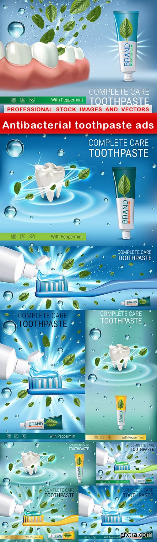 Antibacterial toothpaste ads - 9 EPS