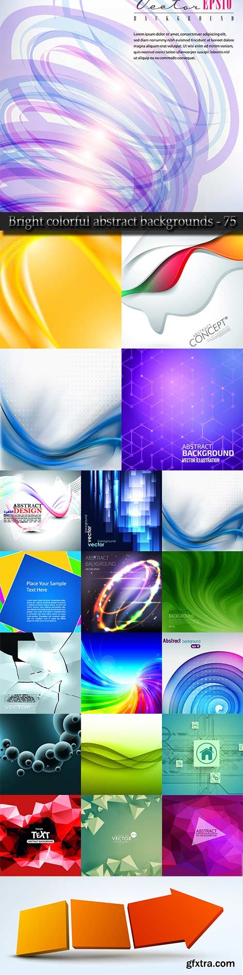 Bright colorful abstract backgrounds vector - 75