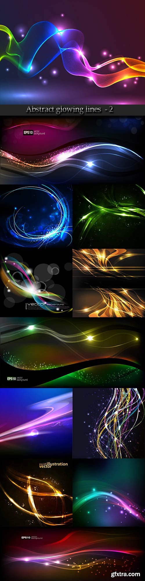 Abstract glowing lines on a dark background 2