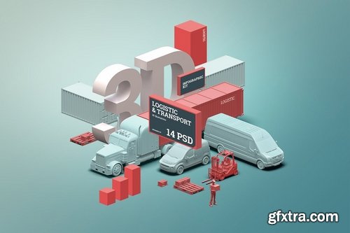 3D scene generator Transport & Logistic