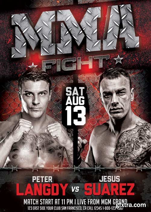 MMA Fight V22 Flyer Template