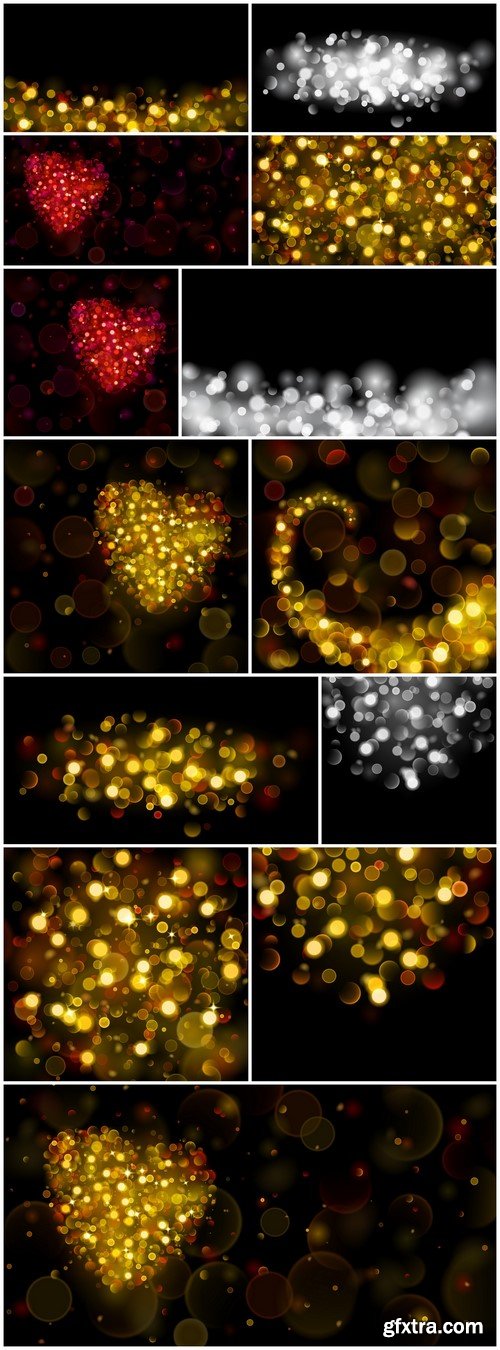 Abstract background with bokeh effect 13X EPS