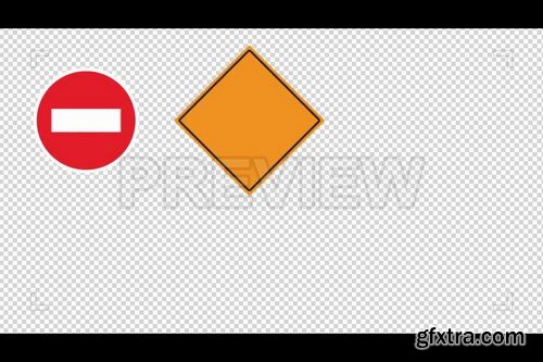 14 Traffic Signs Animated Stock Motion Graphics