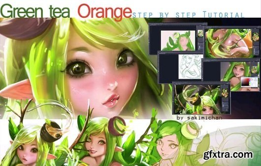 Gumroad - Green tea Orange Elfy - Step by Step Tutorial