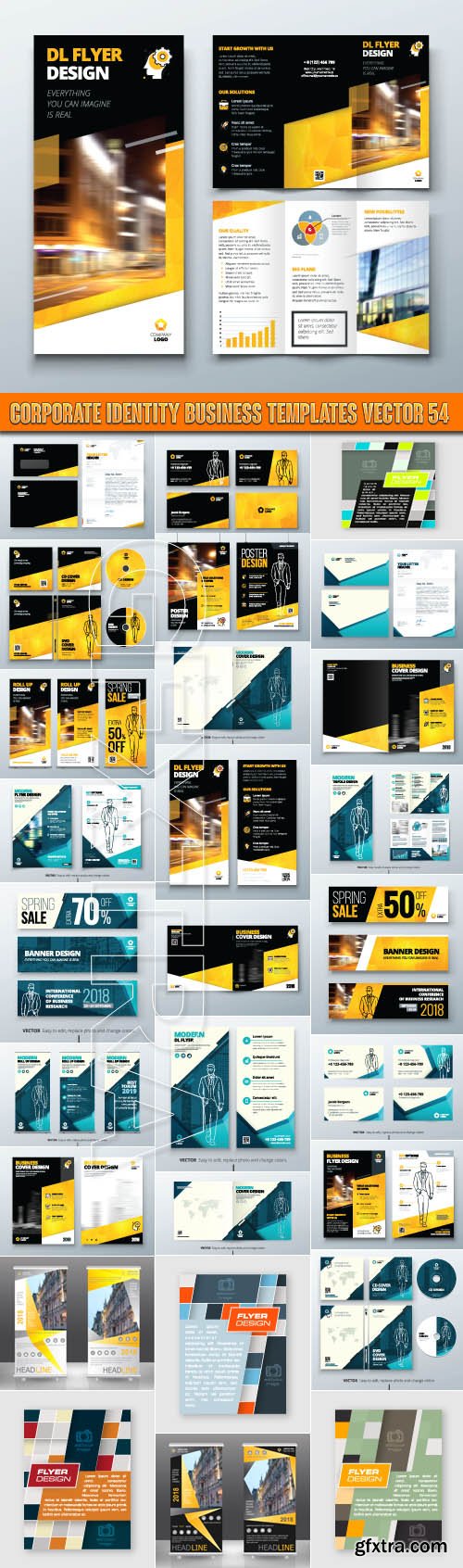 Corporate identity business templates vector 54